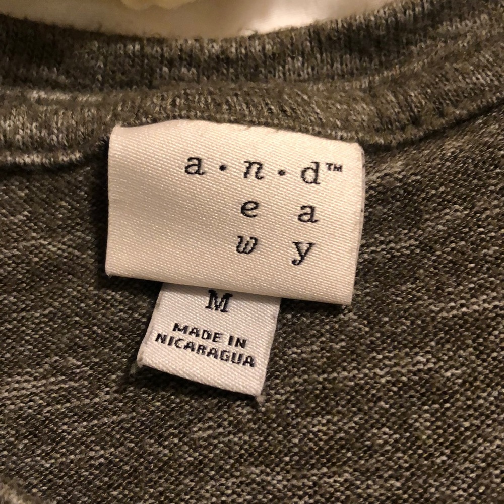 Green sweater with sleeve detail